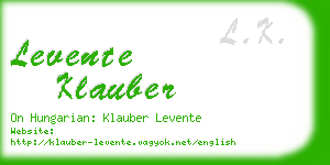 levente klauber business card